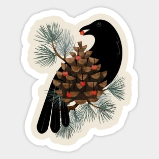 Bird & Berries Sticker